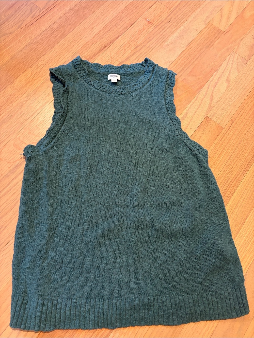 J. Crew Forest Green Sleeveless Knit Shell